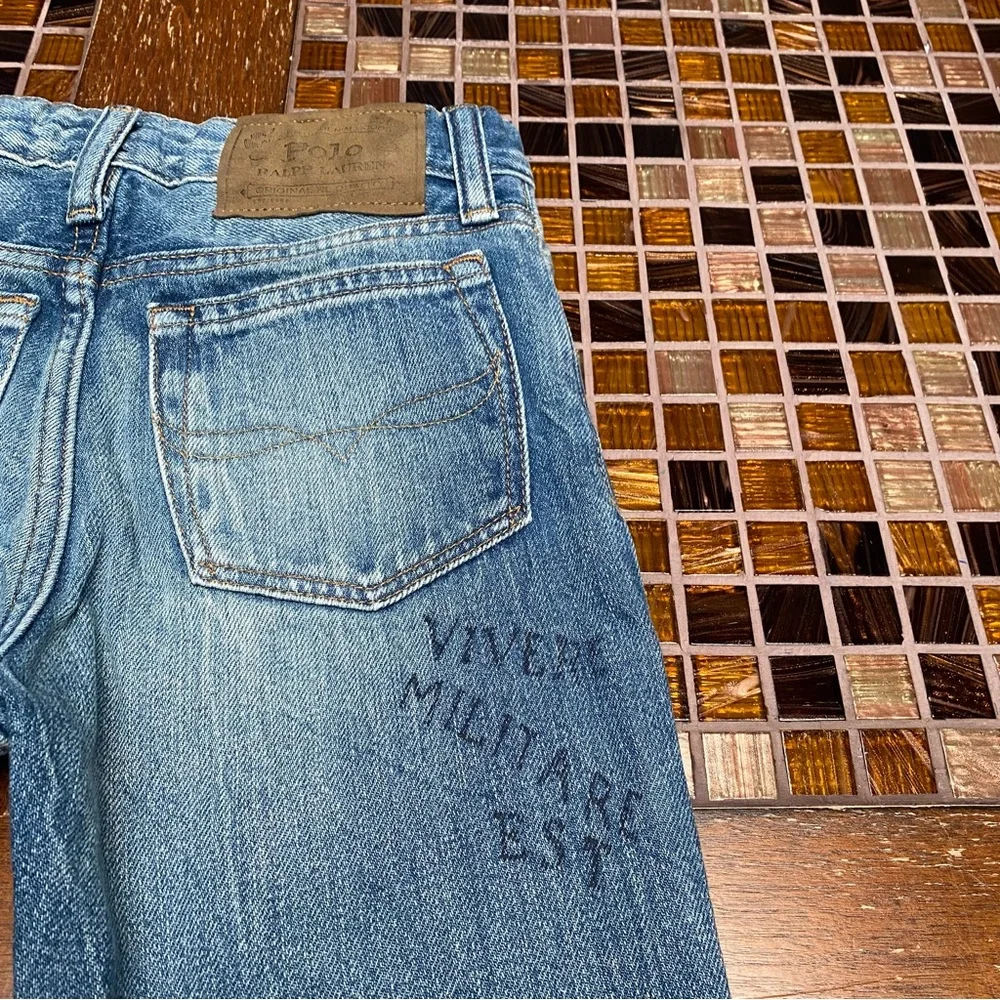 Ralph Lauren The Sullivan Slim Patch Graffiti Jeans